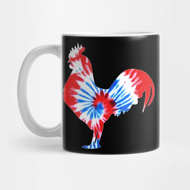 Patriotic Rooster July 4th Farmer Hippie Tie Dye by crowominousnigerian 